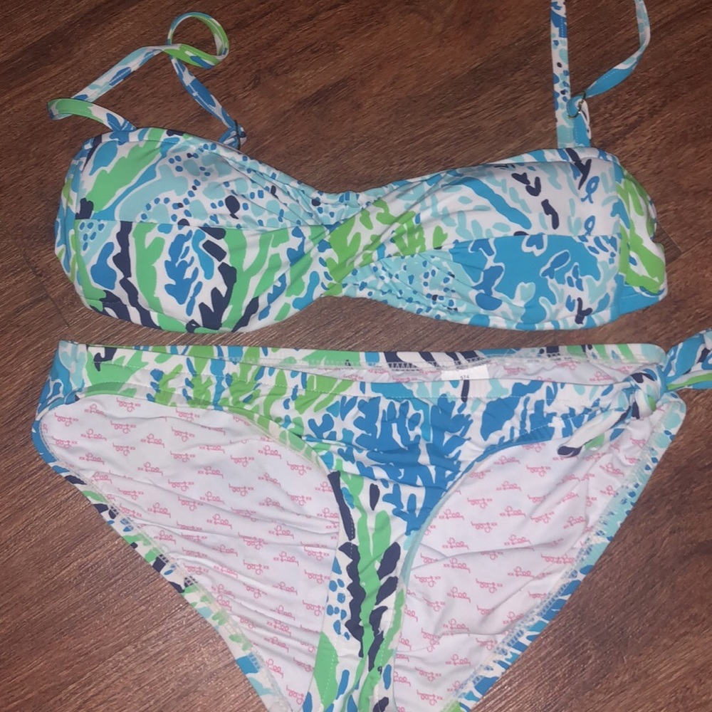 Lilly Pulitzer Let’s Cha Cha Spa Blue bikini set